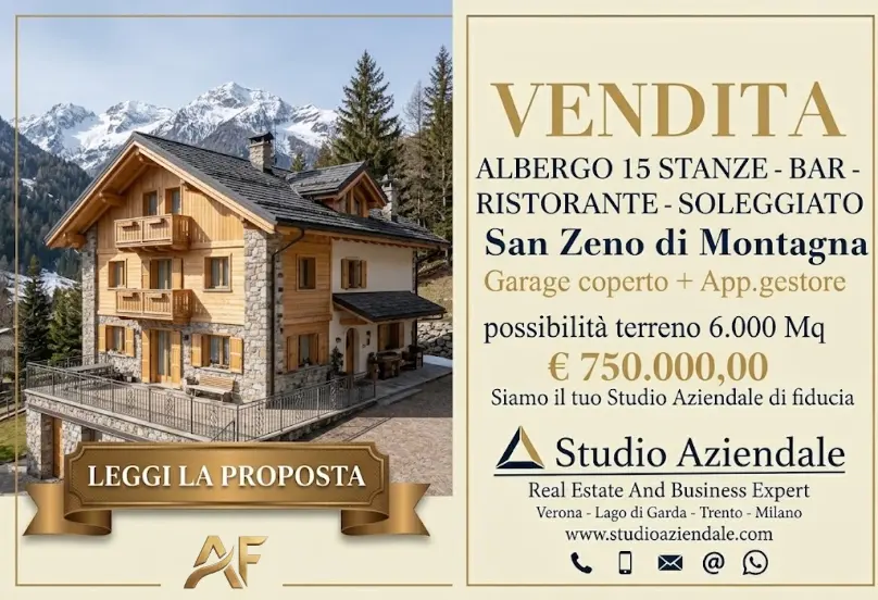 VENDITA ALBERGO SAN ZENO DI MONTAGNA 15 CAMERE IMMERSO NELLA NATURA