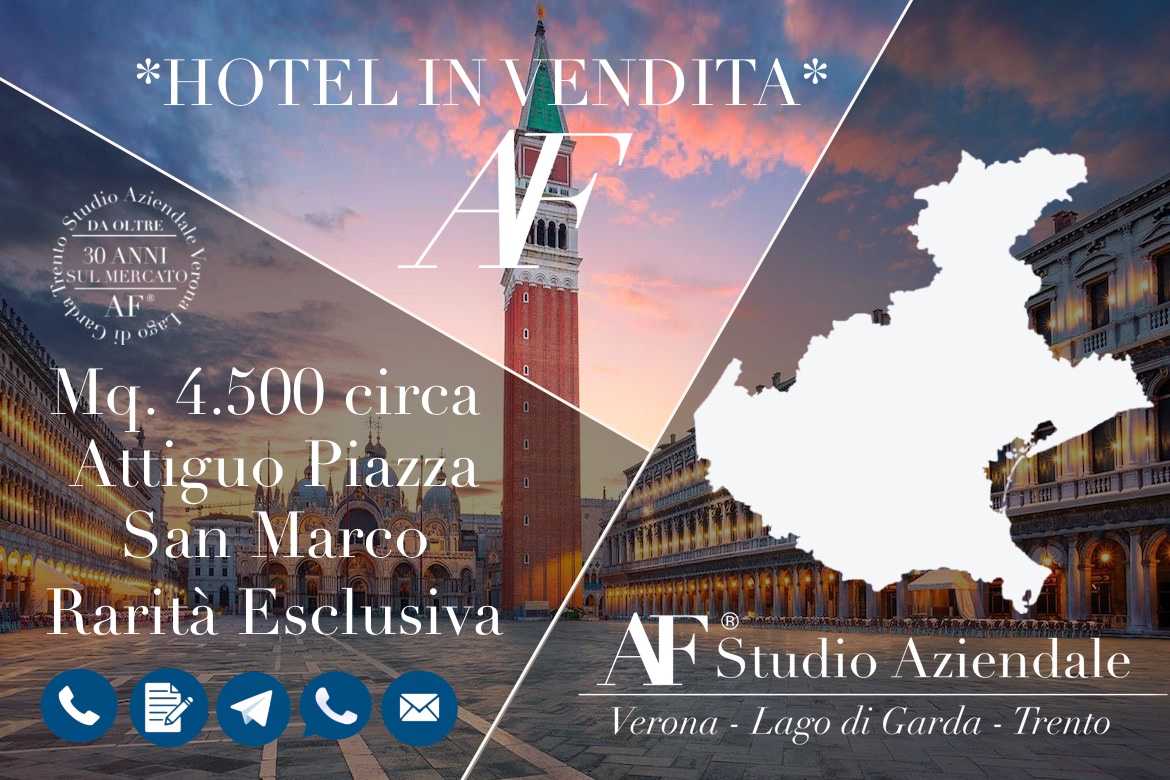 .·.  VENDITA HOTEL 4 STELLE DI ELEGANZA A VENEZIA, A DUE PASSI DA PIAZZA SAN MARCO .·. 