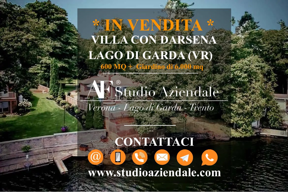 VILLA IN VENDITA BARDOLINO - LAZISE - DESENZANO -   LAGO DI GARDA CON DARSENA PRIVATA 