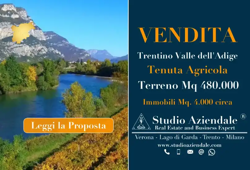 Trentino Esclusiva Tenuta Agricola in Vendita nella Val d’Adige